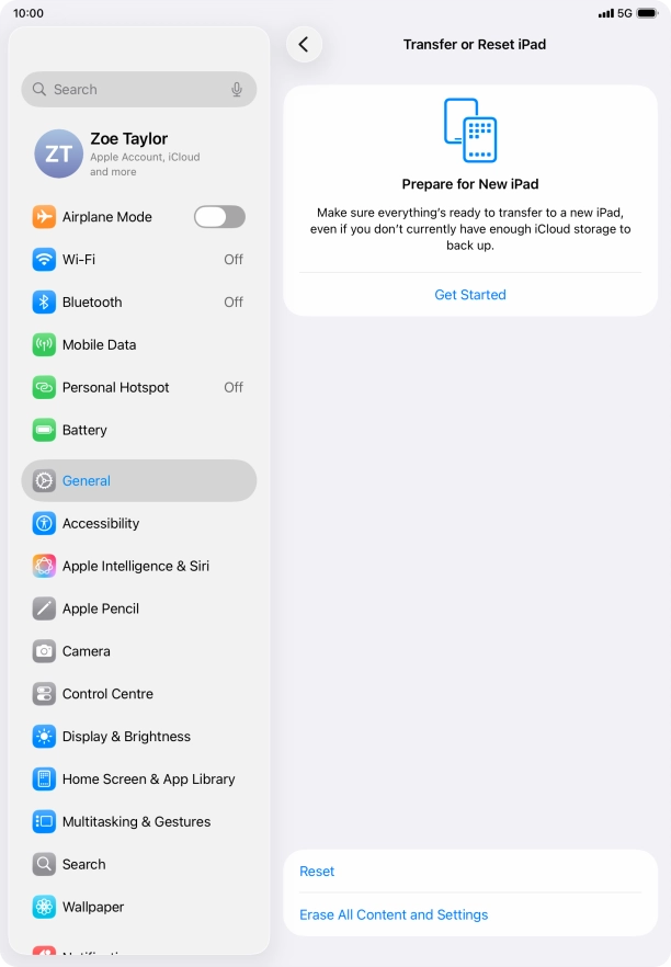 Press Reset. Press Reset.