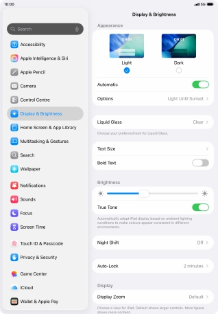 If you turn on the function, press Options and follow the instructions on the screen to select the required period of time for Dark Mode. If you turn on the function, press Options and follow the instructions on the screen to select the required period of time for Dark Mode.