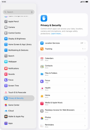Press Location Services. Press Location Services.