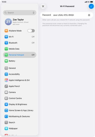 Press the confirm icon. Press the confirm icon.
