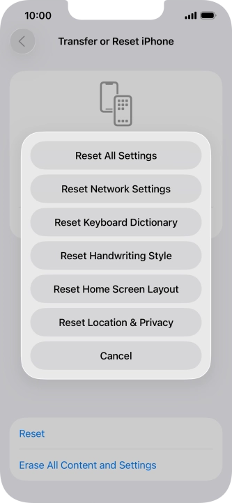 Press Reset Network Settings. Press Reset Network Settings.