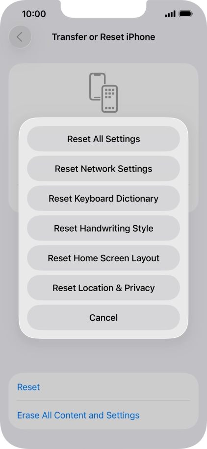 Press Reset Network Settings. Press Reset Network Settings.