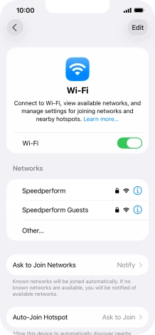 Press the required Wi-Fi network and key in the password for the Wi-Fi network. Press the required Wi-Fi network and key in the password for the Wi-Fi network.