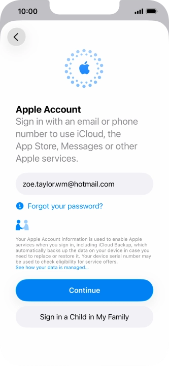 Press Continue. Press Continue.