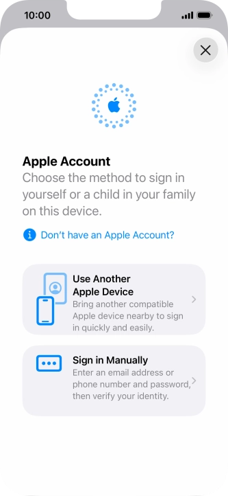 Press Sign in Manually. Press Sign in Manually.