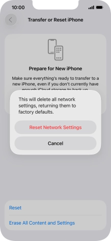 Press Reset Network Settings. Press Reset Network Settings.