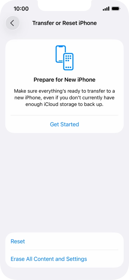 Press Reset. Press Reset.