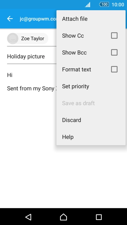 Press Attach file. Press Attach file.