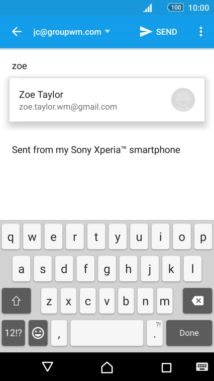 Press the required contact. Press the required contact.