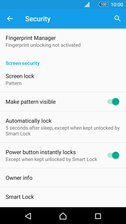 Press Screen lock and key in the current phone lock code. Press Screen lock and key in the current phone lock code.