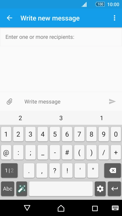 Press the required numbers and symbols. Press the required numbers and symbols.