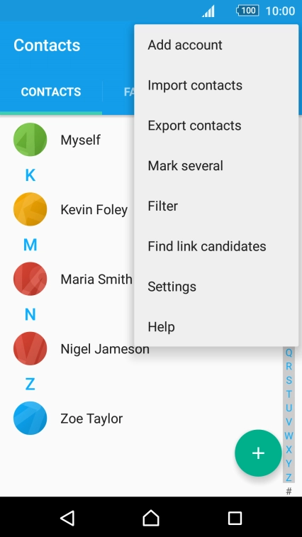 Press Import contacts. Press Import contacts.