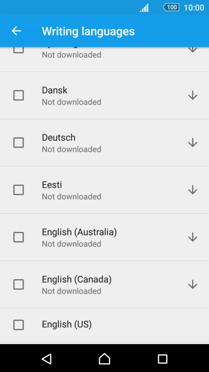 Press the required language to add it. Press the required language to add it.