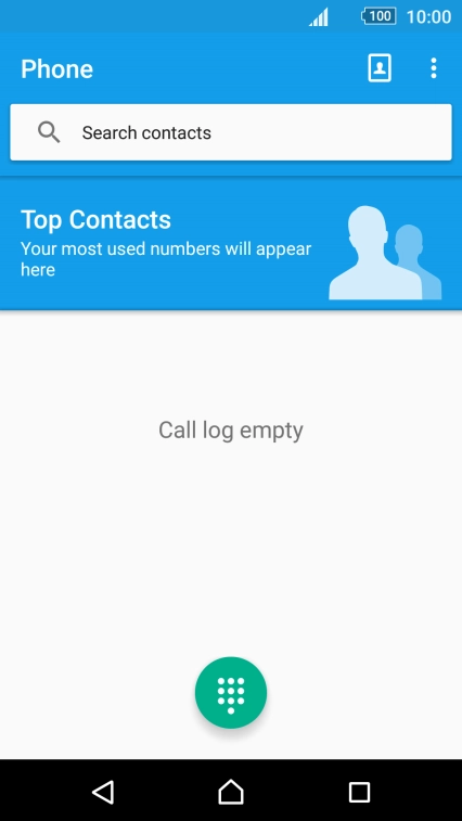 Press the keypad icon. Press the keypad icon.