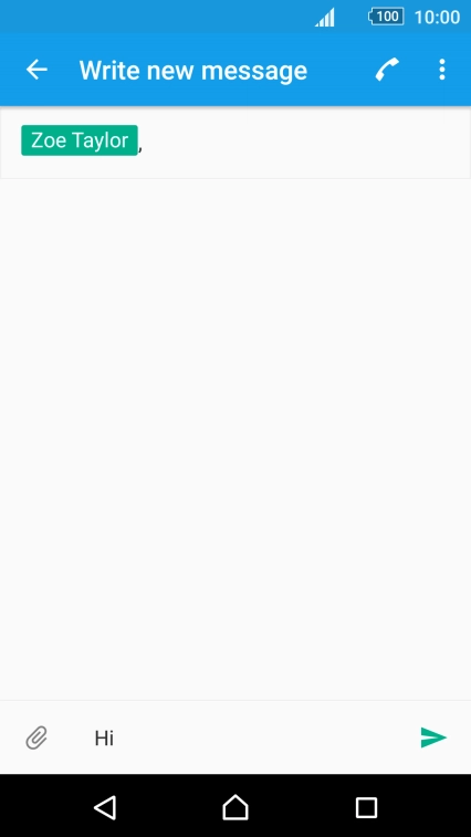 Press the attachment icon. Press the attachment icon.
