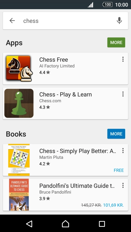 Press the required app. Press the required app.
