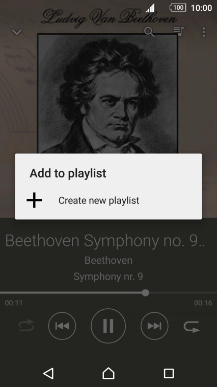 Press Create new playlist. Press Create new playlist.