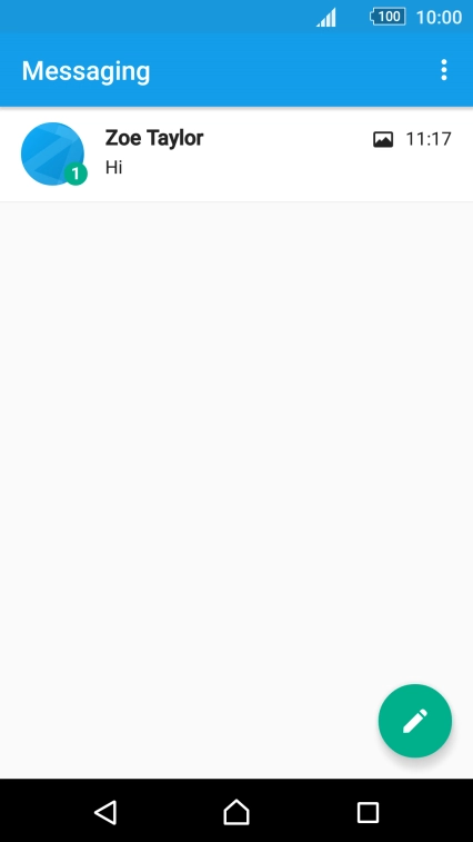 Press the new message icon. Press the new message icon.