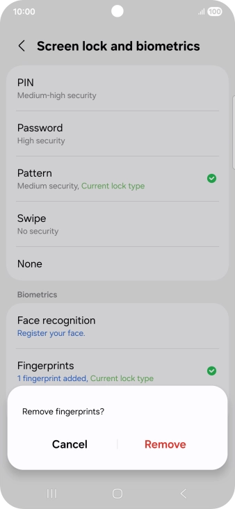 Press Remove. Press Remove.