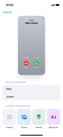 Press the required category and follow the instructions on the screen to select and save the required picture to your Contact Poster. Press the required category and follow the instructions on the screen to select and save the required picture to your Contact Poster.