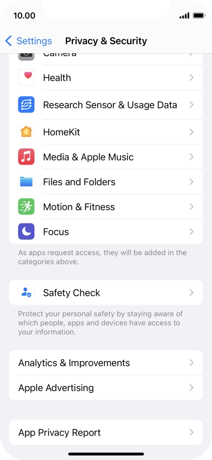 Press App Privacy Report. Press App Privacy Report.