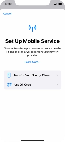 Press Use QR Code. Press Use QR Code.