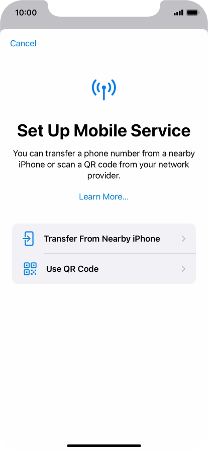 Press Use QR Code. Press Use QR Code.