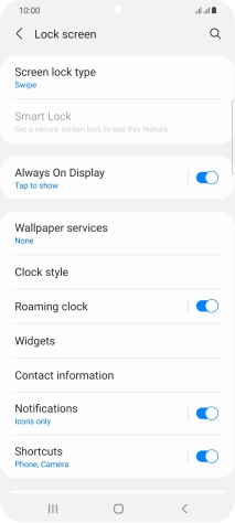 Press Screen lock type. Press Screen lock type.