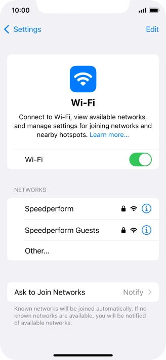 Press the required Wi-Fi network and key in the password for the Wi-Fi network. Press the required Wi-Fi network and key in the password for the Wi-Fi network.