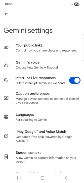 Follow the instructions on the screen to select the required settings. Follow the instructions on the screen to select the required settings.