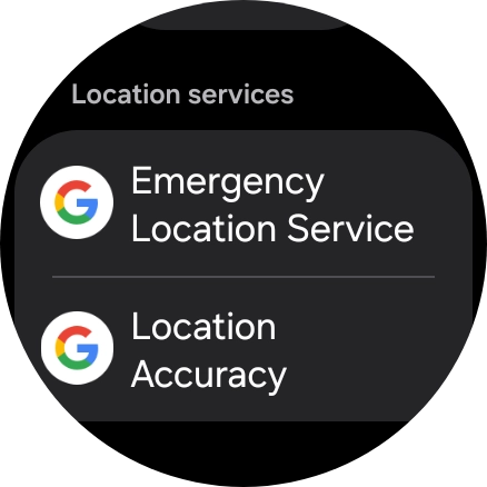 Press Emergency Location Service. Press Emergency Location Service.