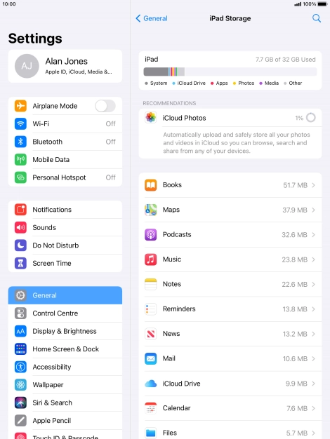 Press the required app. Press the required app.