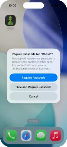 Press Require Passcode. Press Require Passcode.