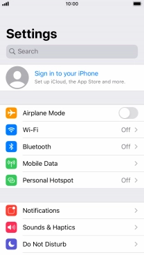 Press Sign in to your iPhone. Press Sign in to your iPhone.