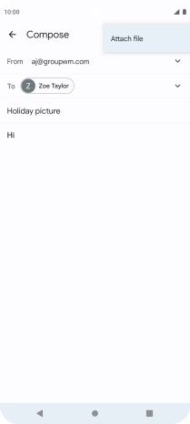 Press Attach file and go to the required folder. Press Attach file and go to the required folder.