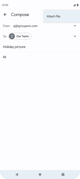 Press Attach file and go to the required folder. Press Attach file and go to the required folder.