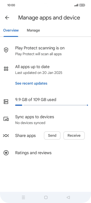 Press Manage. Press Manage.