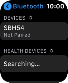 Press the required Bluetooth device. Press the required Bluetooth device.