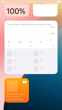 Press and hold the required widget until a pop-up menu is displayed. Press and hold the required widget until a pop-up menu is displayed.