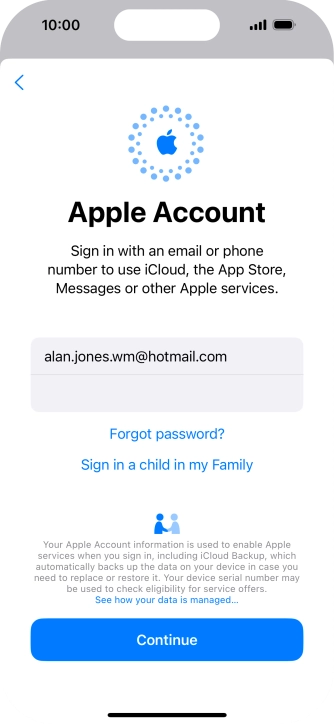 Press Continue. Press Continue.