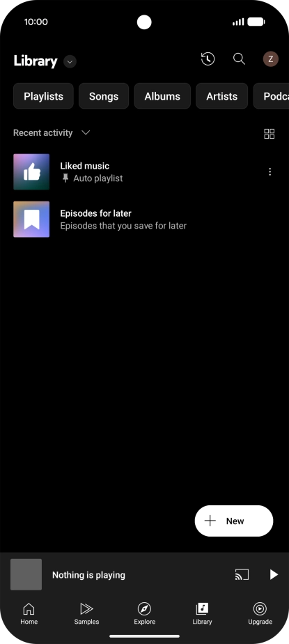 Press the drop down list. Press the drop down list.