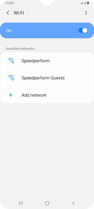 Press the required Wi-Fi network. Press the required Wi-Fi network.