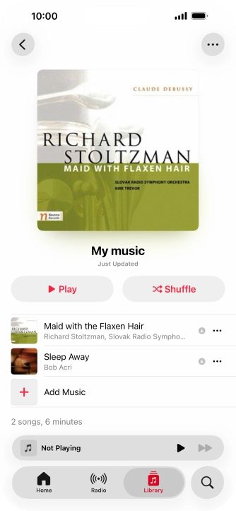 Go to the required category or playlist and press the required audio file. Go to the required category or playlist and press the required audio file.