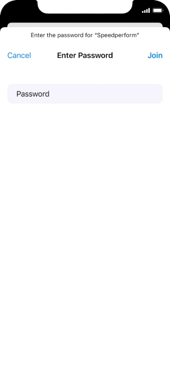 Key in the password for the Wi-Fi network and press Join. Key in the password for the Wi-Fi network and press Join.