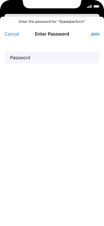 Key in the password for the Wi-Fi network and press Join. Key in the password for the Wi-Fi network and press Join.