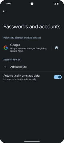 Press Add account. Press Add account.