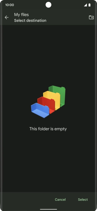 To create a new folder, press the new folder icon and follow the instructions on the screen to create a new folder. To create a new folder, press the new folder icon and follow the instructions on the screen to create a new folder.