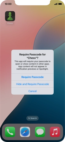 Press Require Passcode. Press Require Passcode.