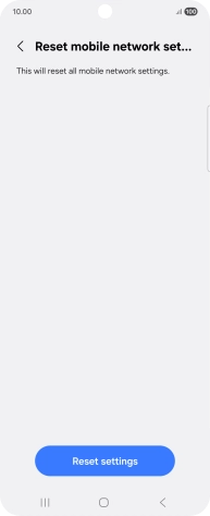 Press Reset settings. Press Reset settings.