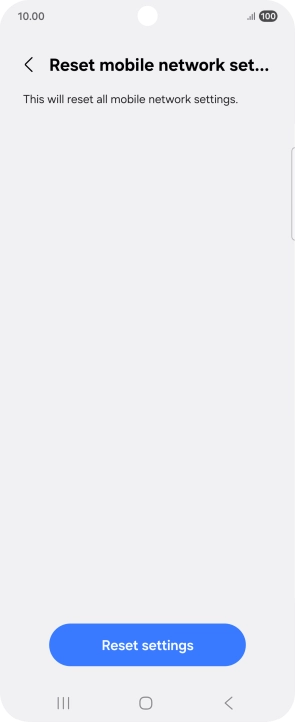 Press Reset settings. Press Reset settings.